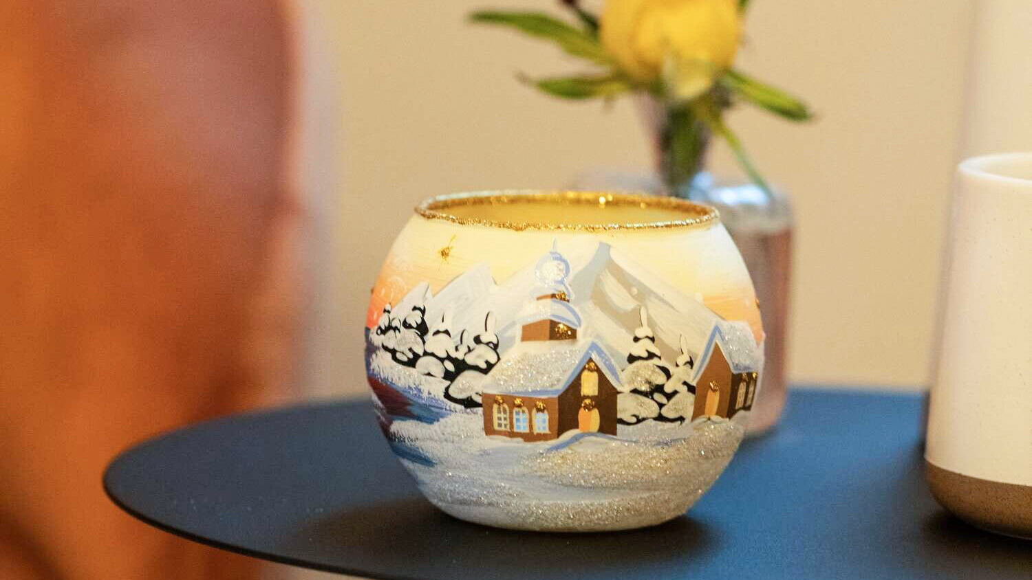 Handbemalte Windlichter aus Glas