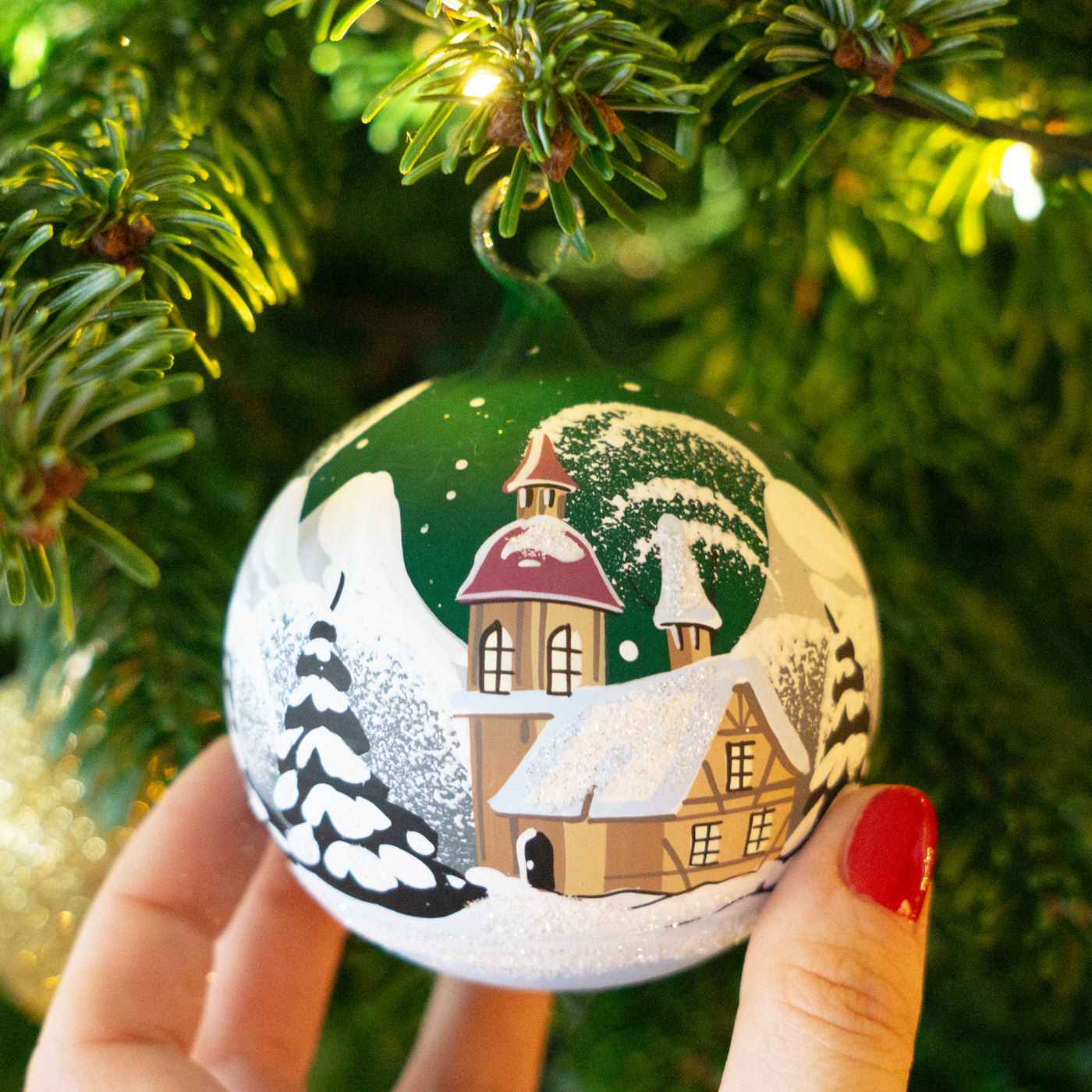 Handbemalte Weihnachtskugel