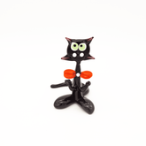 Katze mit Fliege Glastier