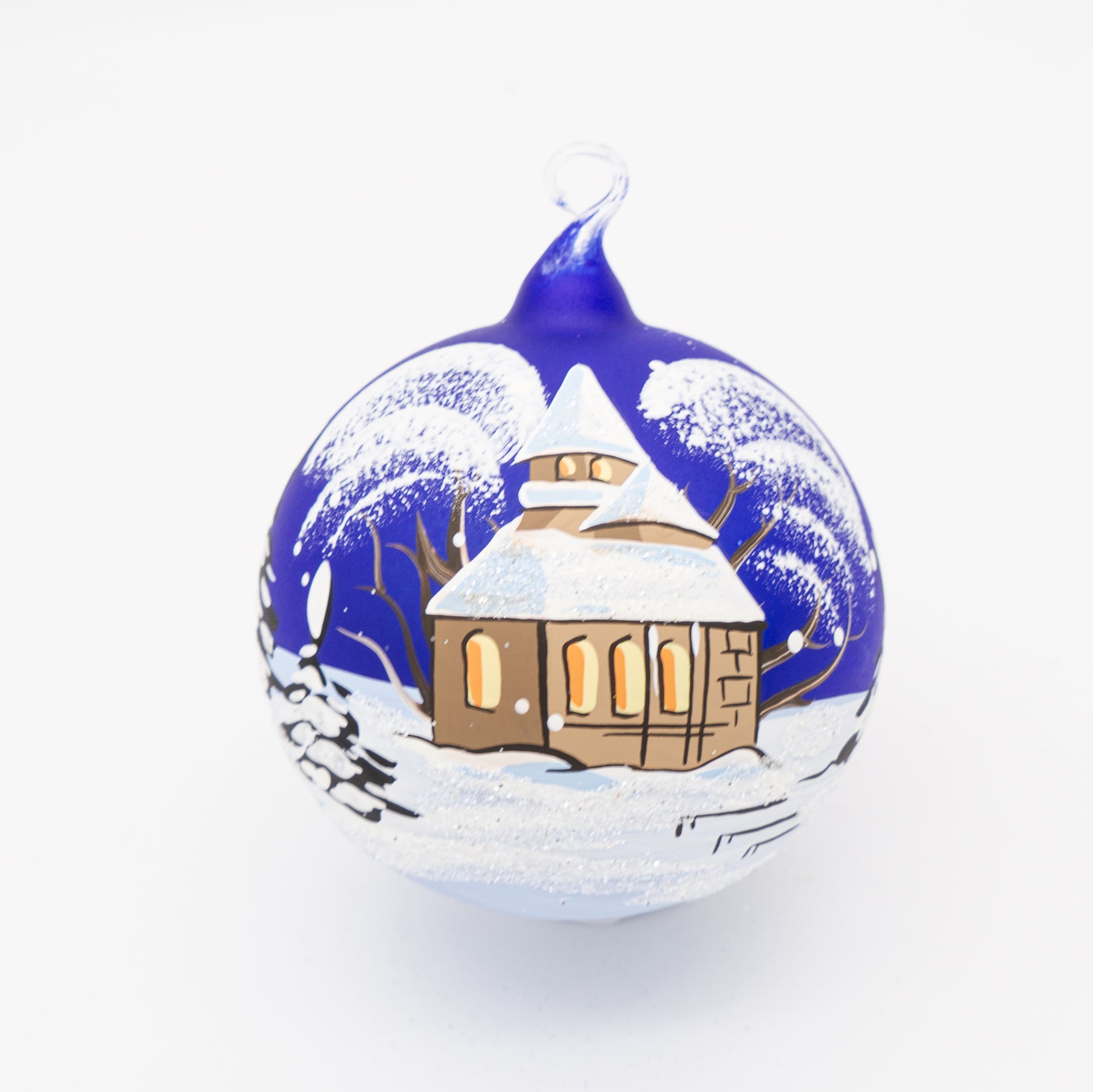 Weihnachtskugel mit Spitzkirche