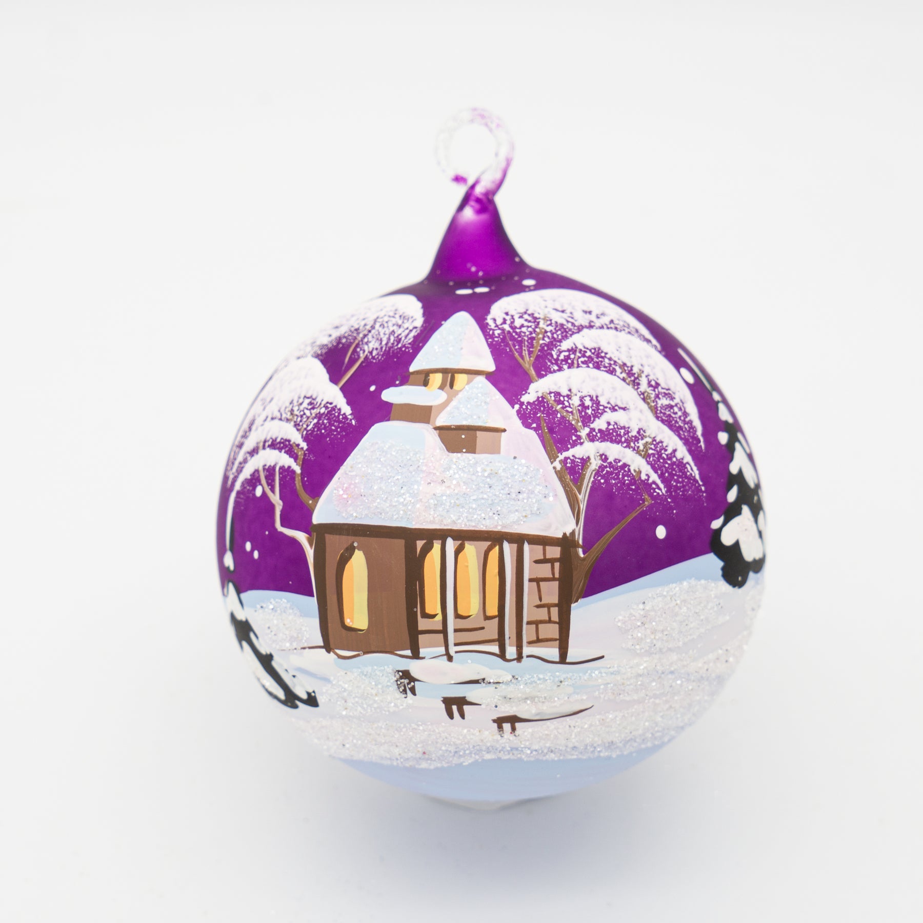 Weihnachtskugel mit Spitzkirche