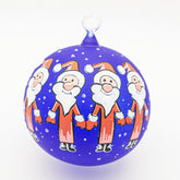 Weihnachtskugel Weihnachtsmann Mannschaft blau