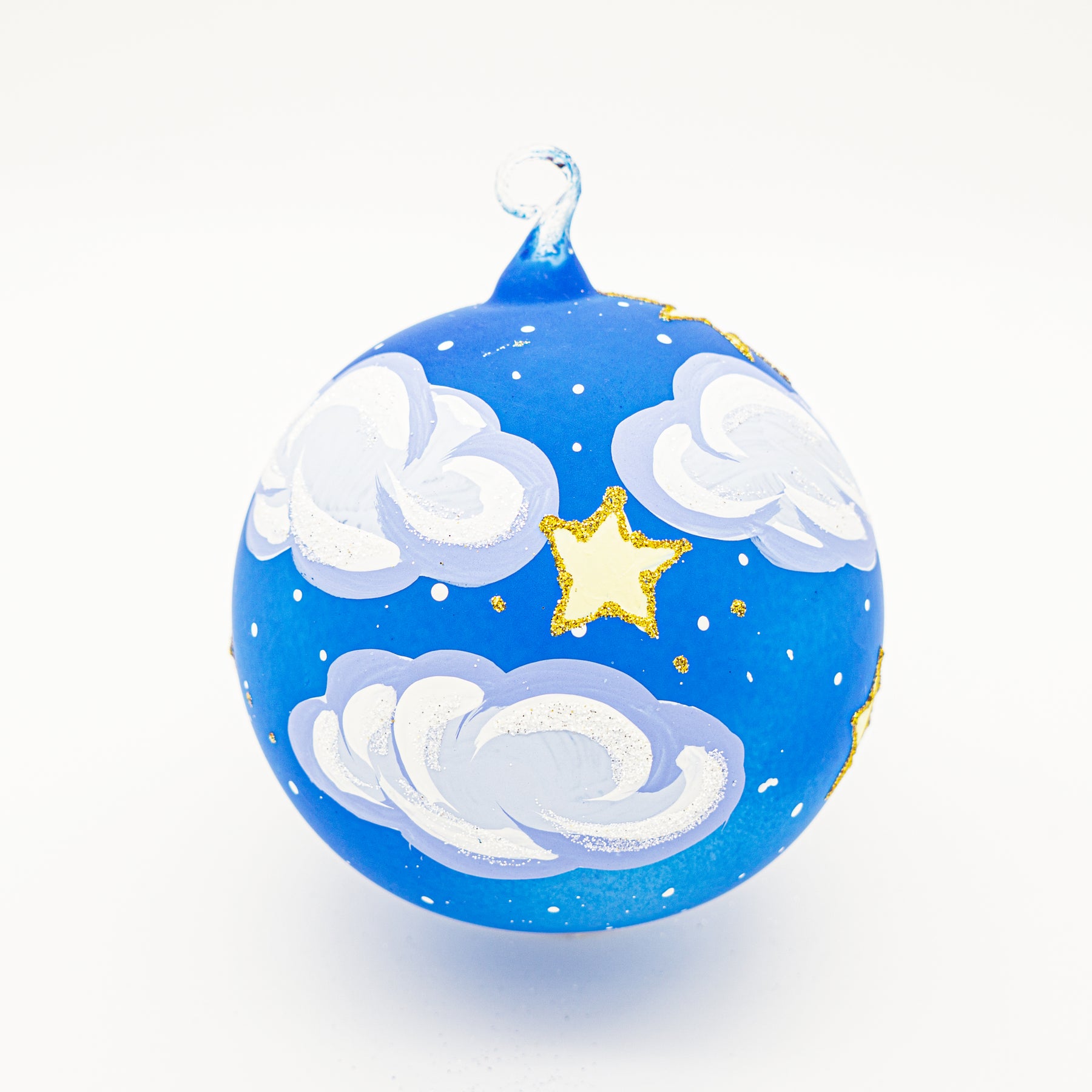 Weihnachtskugel Engel, himmelblau