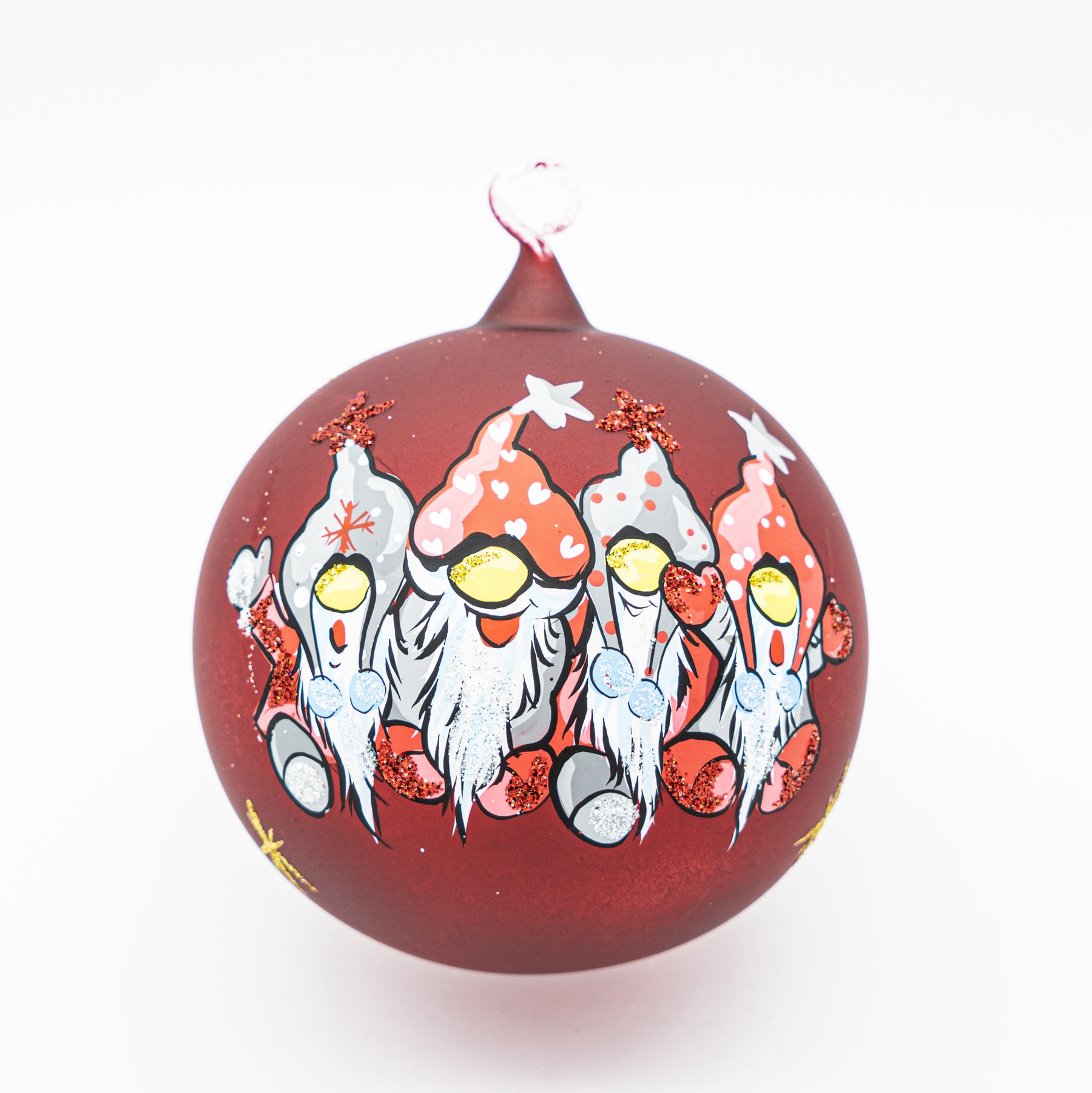 Weihnachtskugel 4 Zwerge