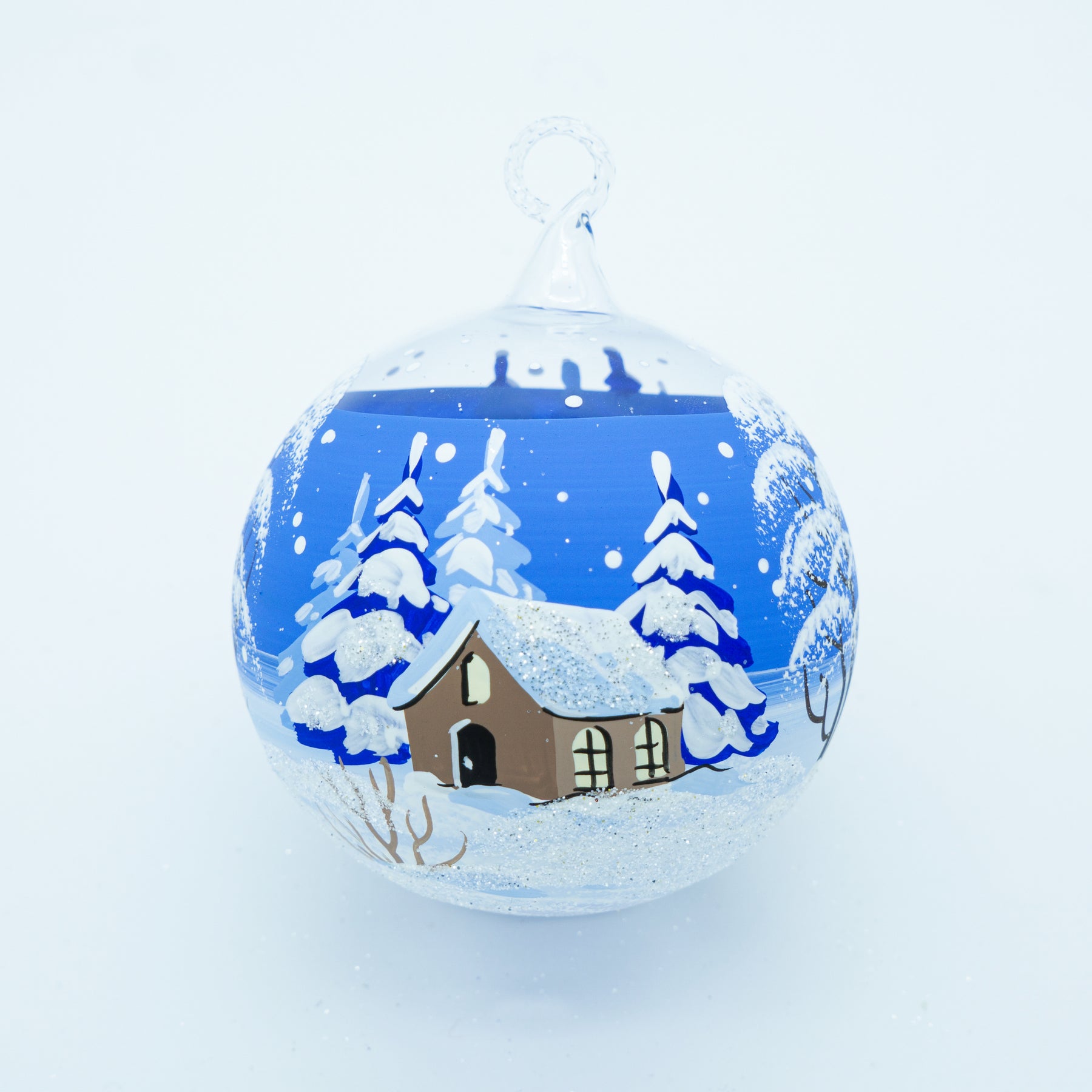 Weihnachtskugel Winterlandschaft
