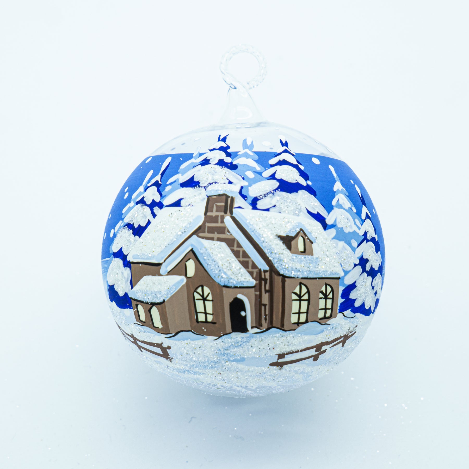 Weihnachtskugel Winterlandschaft