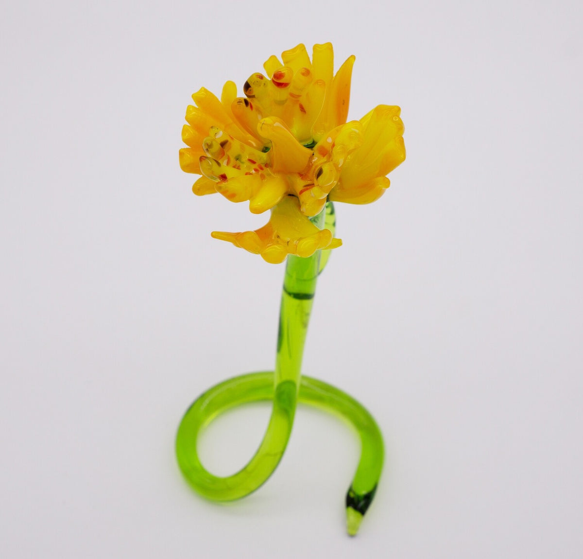 Gelbe Kornblume aus Glas