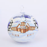 Weihnachtskugel Winterlandschaft und Zwiebelkirche