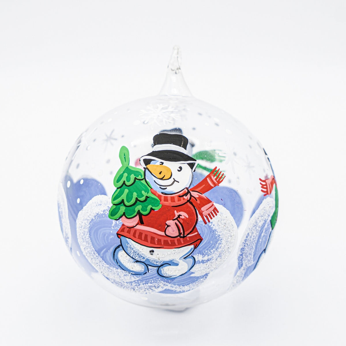 Weihnachtskugel Schneemänner