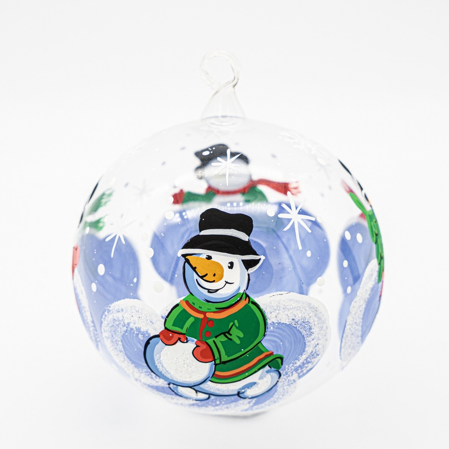 Weihnachtskugel Schneemänner