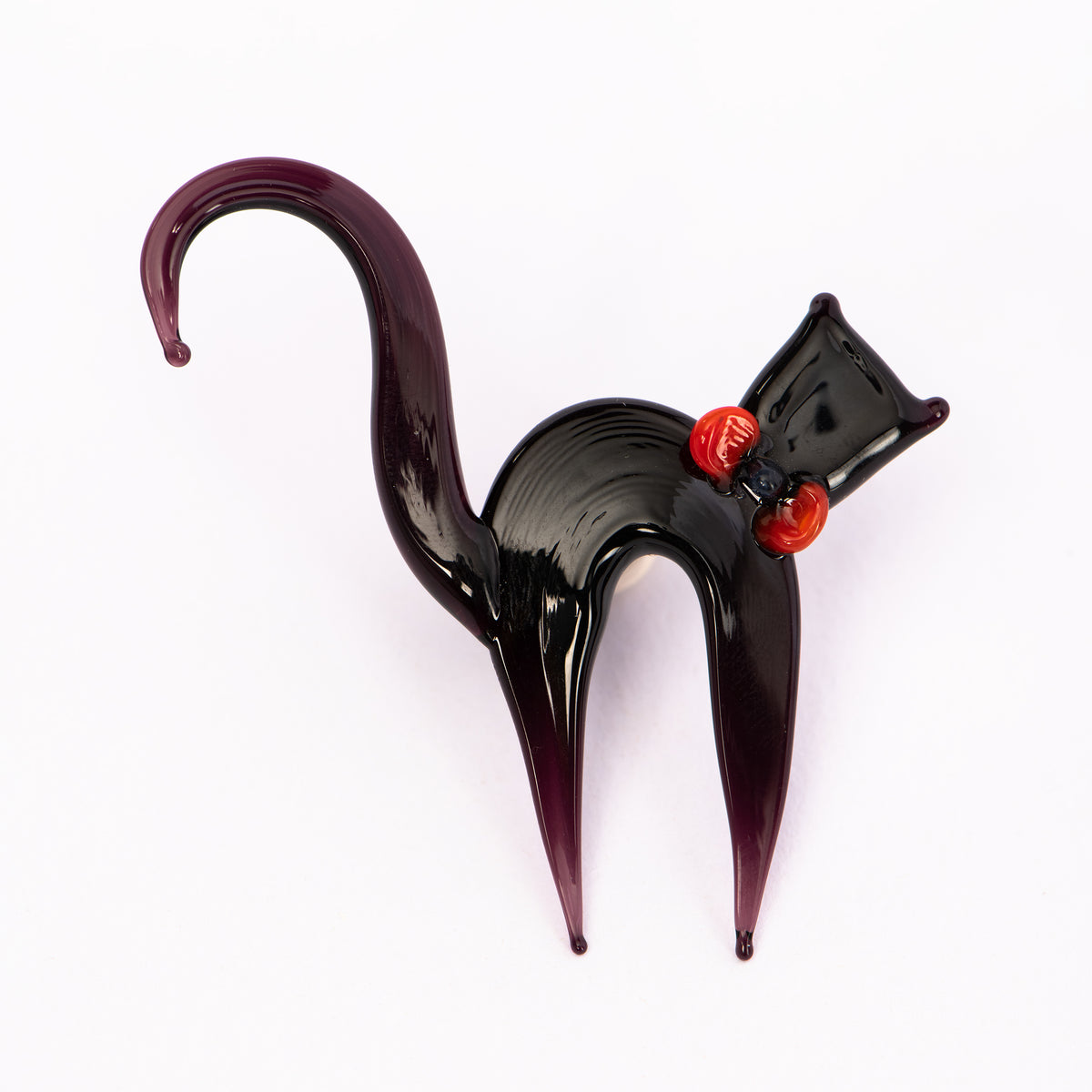 Katze mit Buckel Glasmagnet