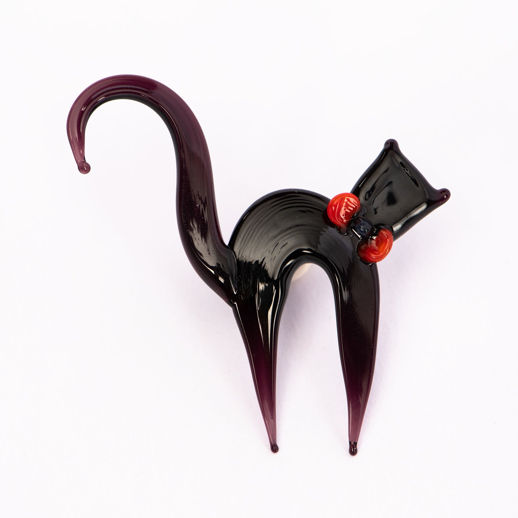 Katze mit Buckel Glasmagnet