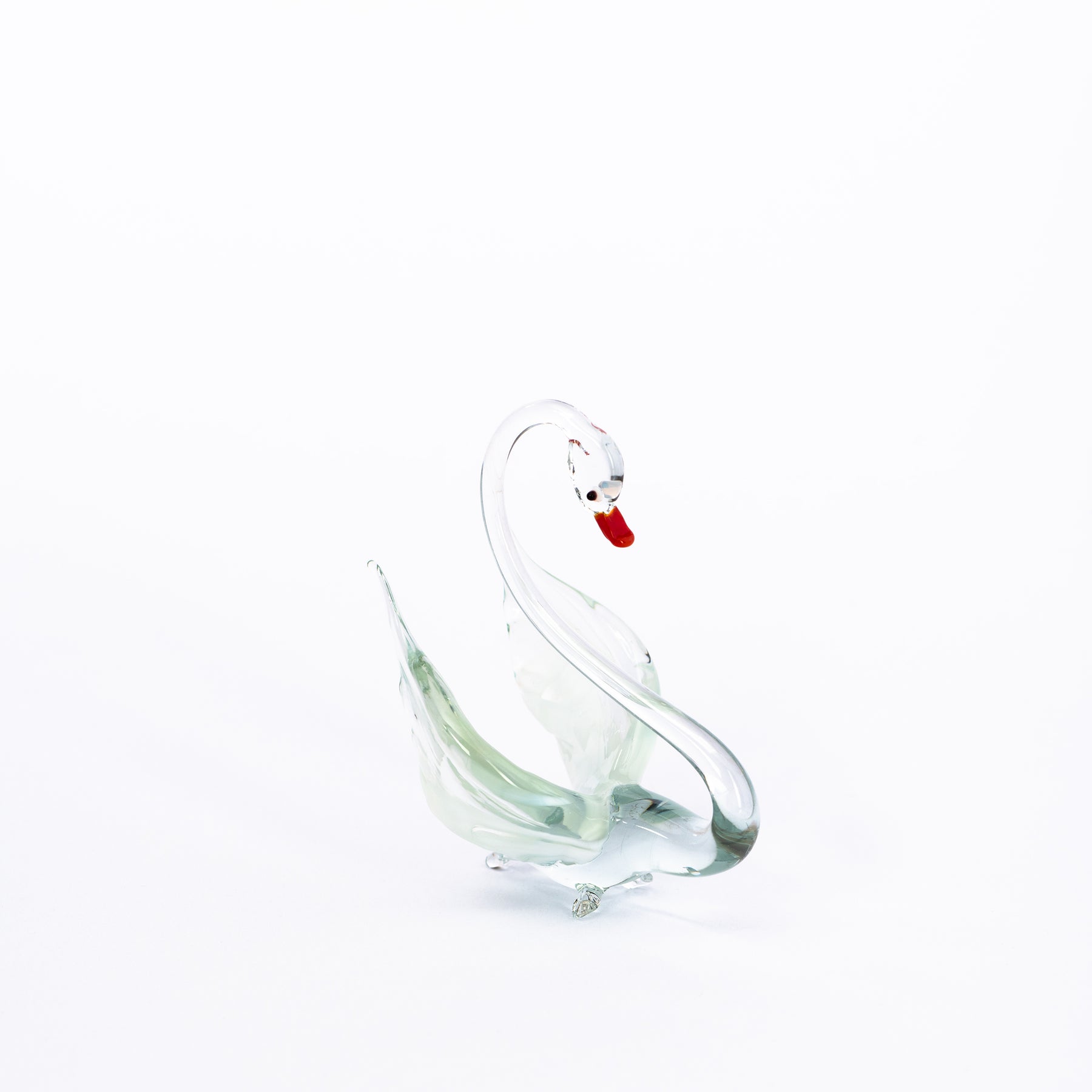 Glastier weißer Schwan