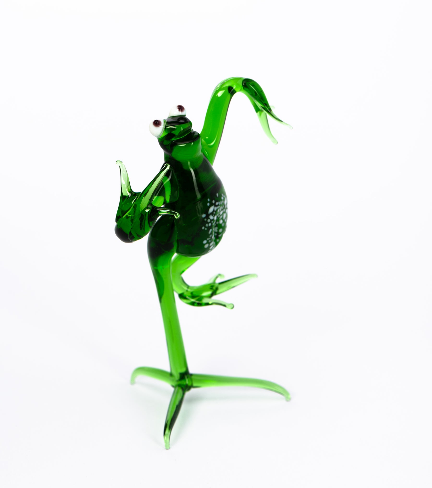 Tanzender Frosch aus Glas
