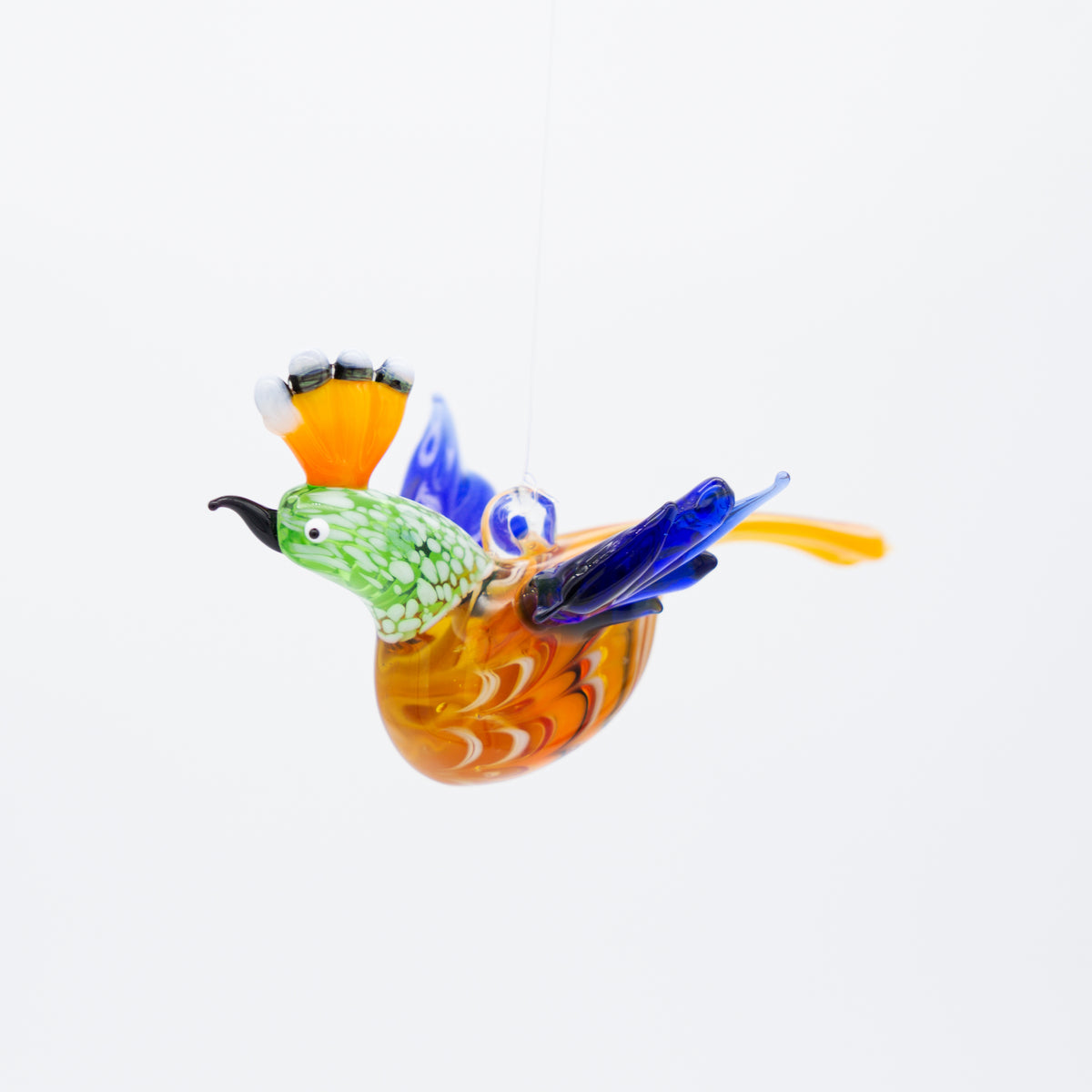Pfau aus Glas zum Aufhängen