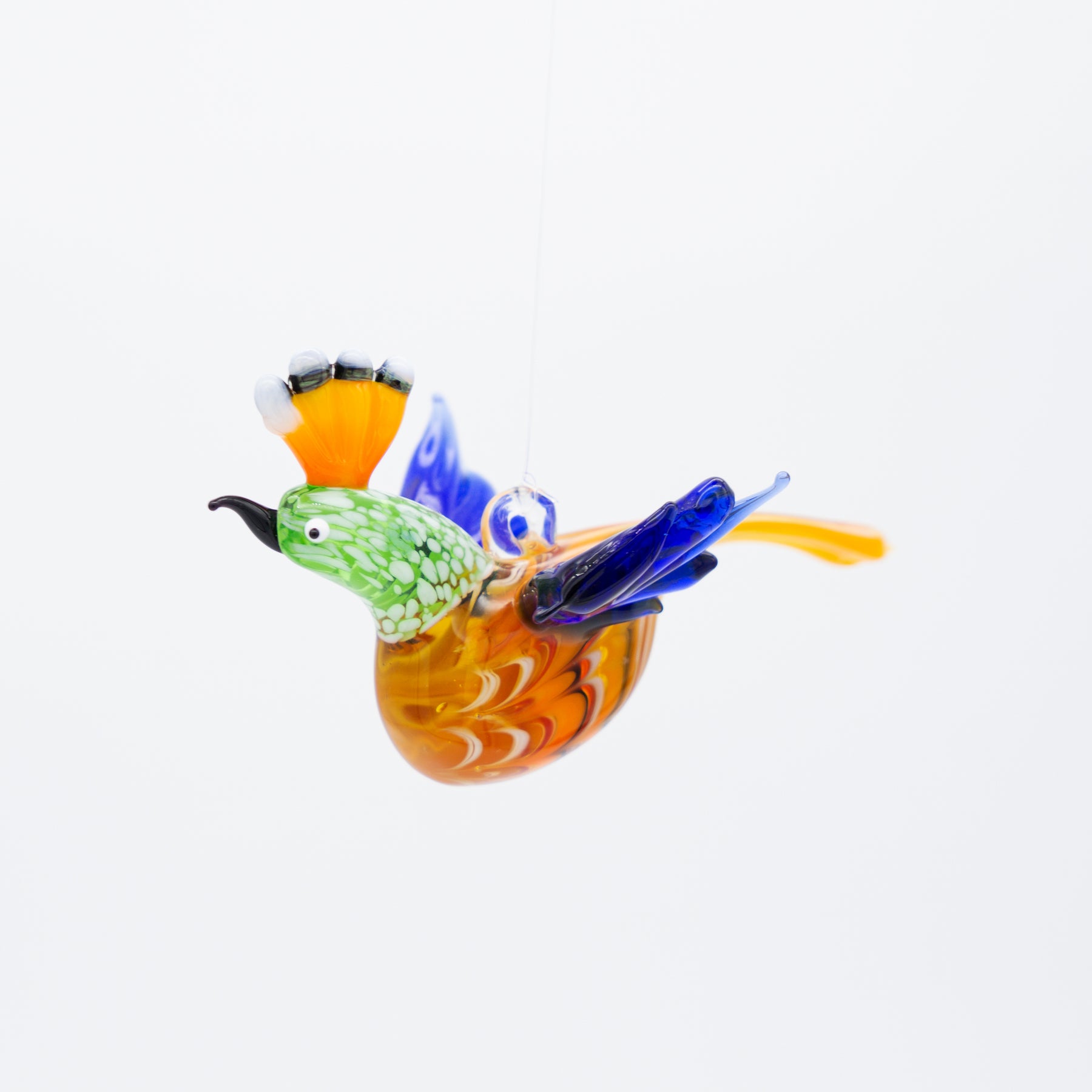 Pfau aus Glas zum Aufhängen