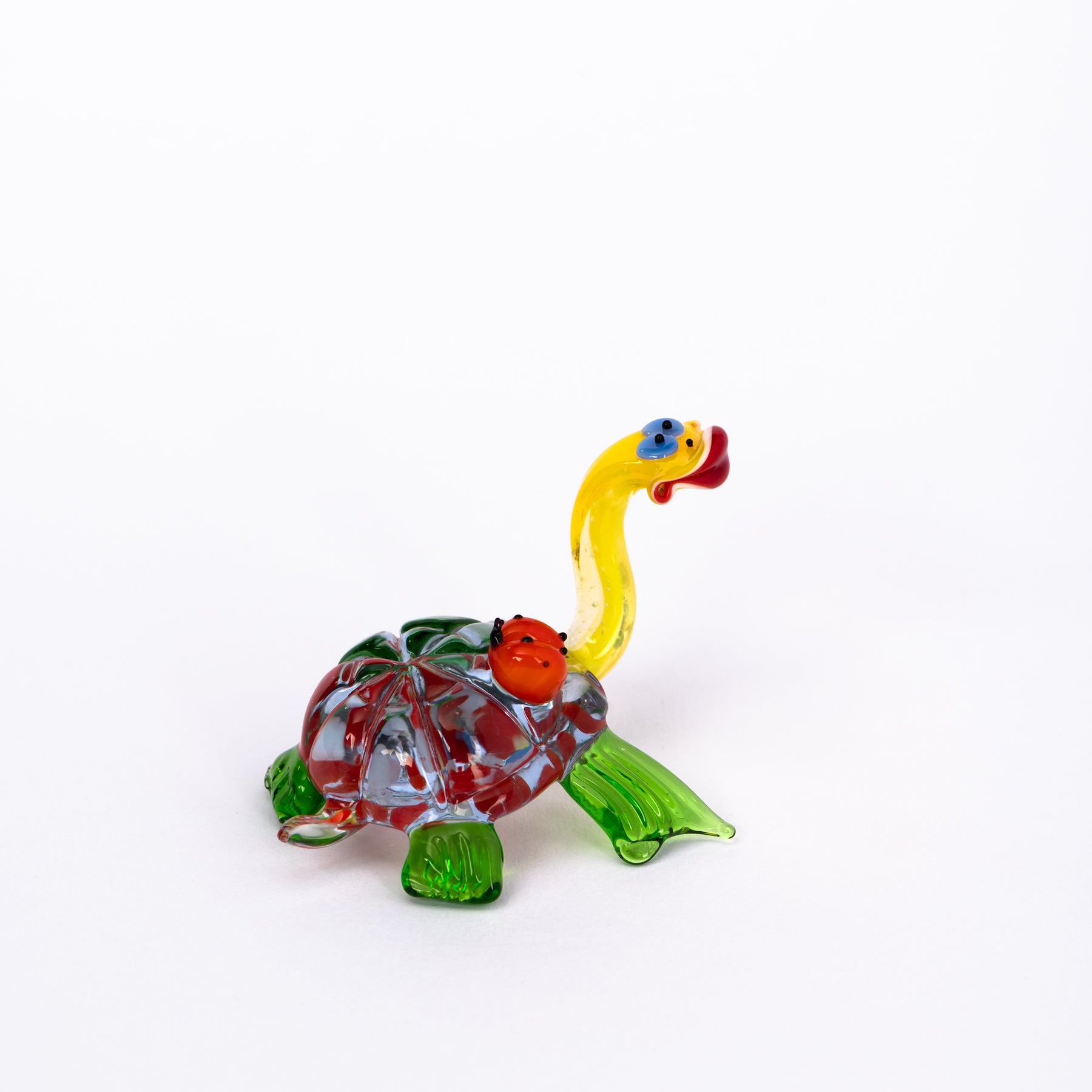 Schildkröten mit Schmetterling aus Glas