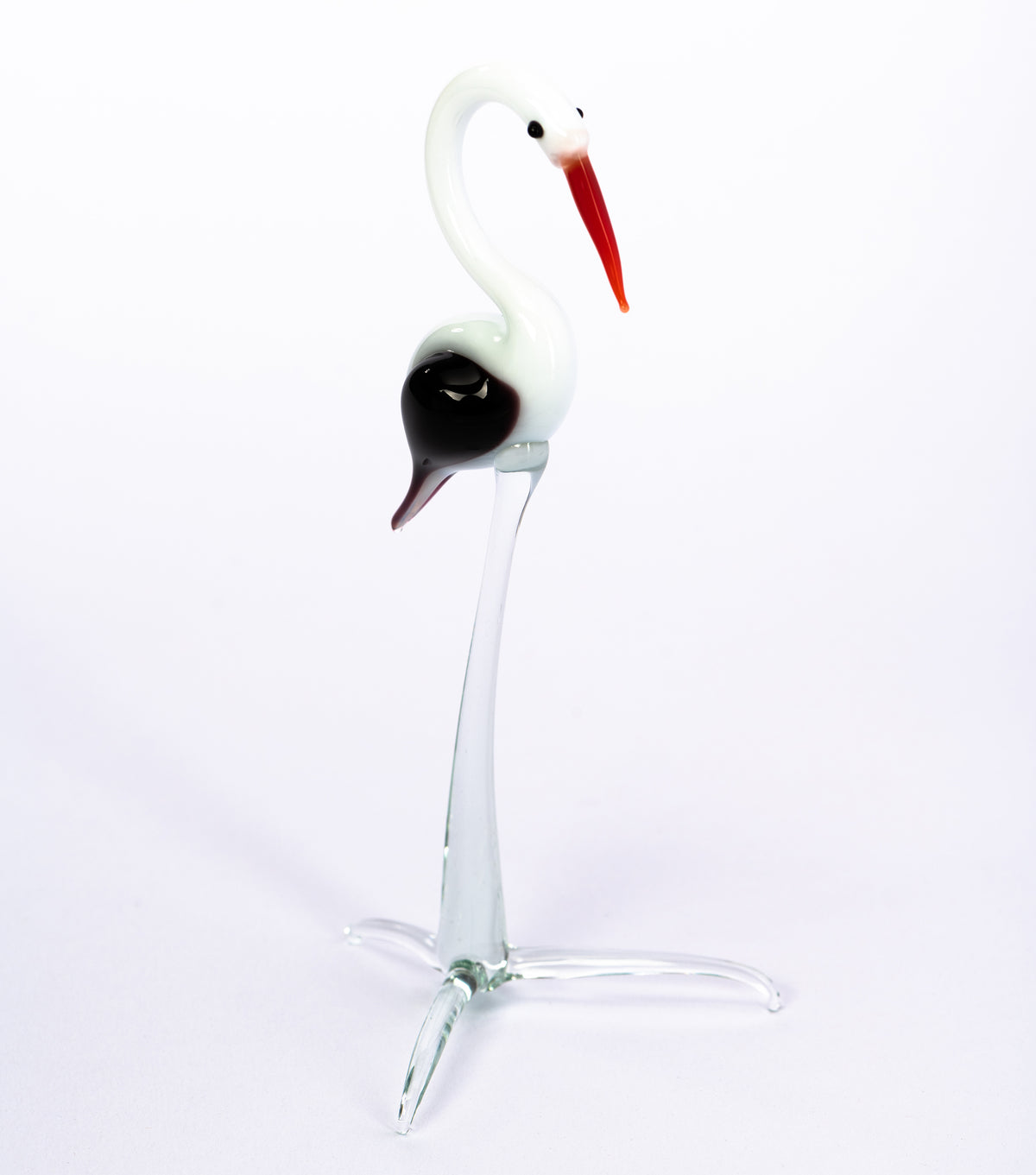 Storch aus Glas