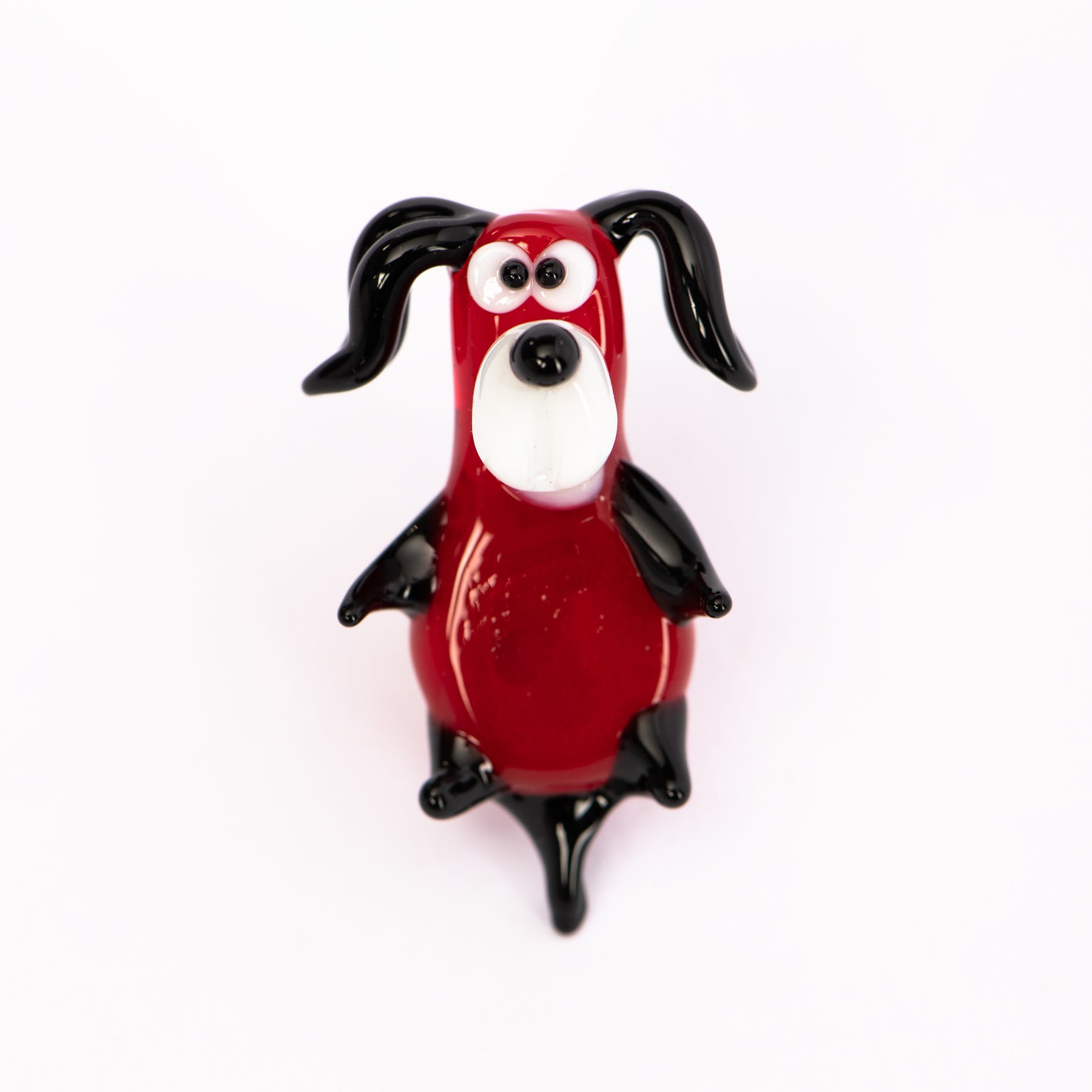 Hund mit Schlappohren Glasmagnet