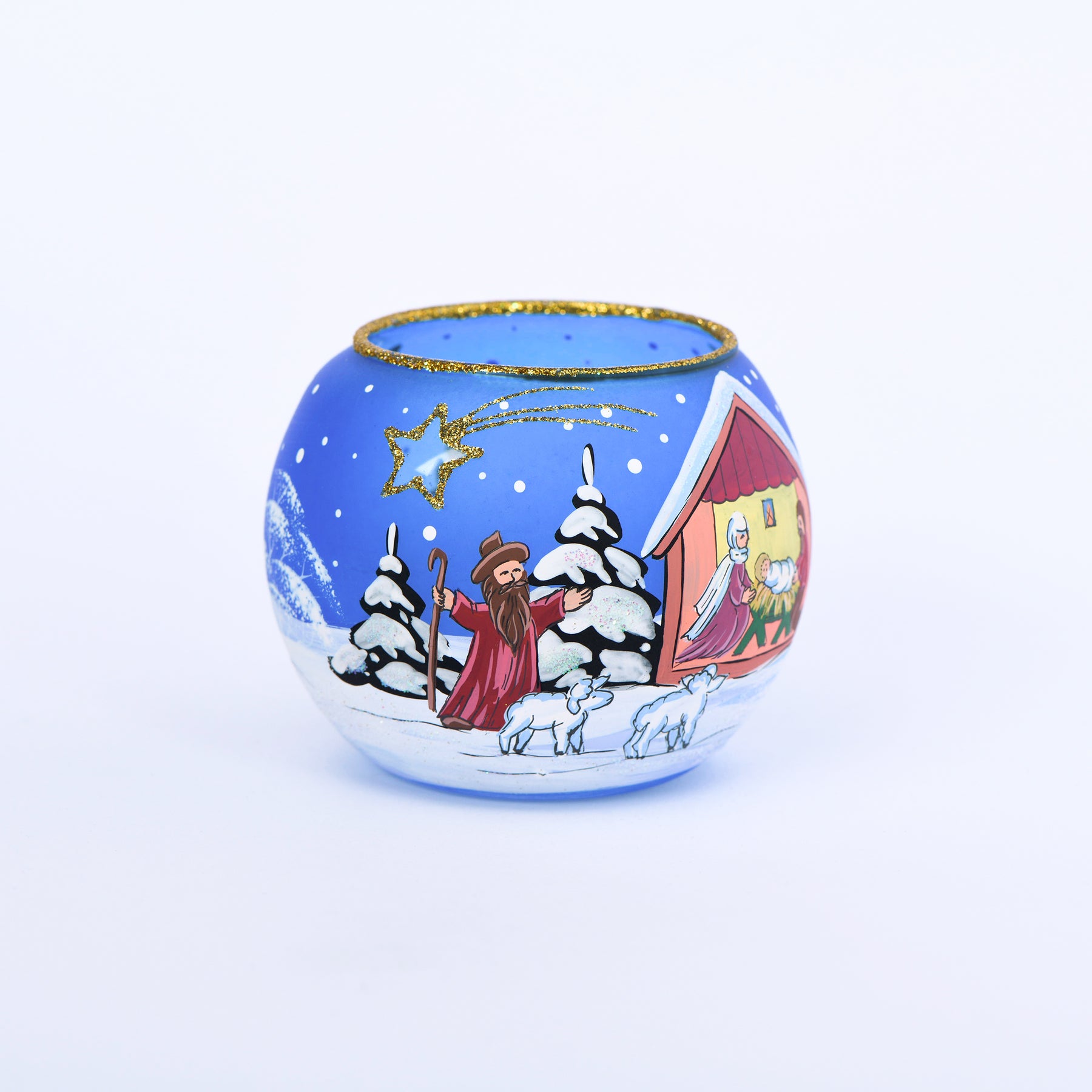 Kugel Windlicht Krippe