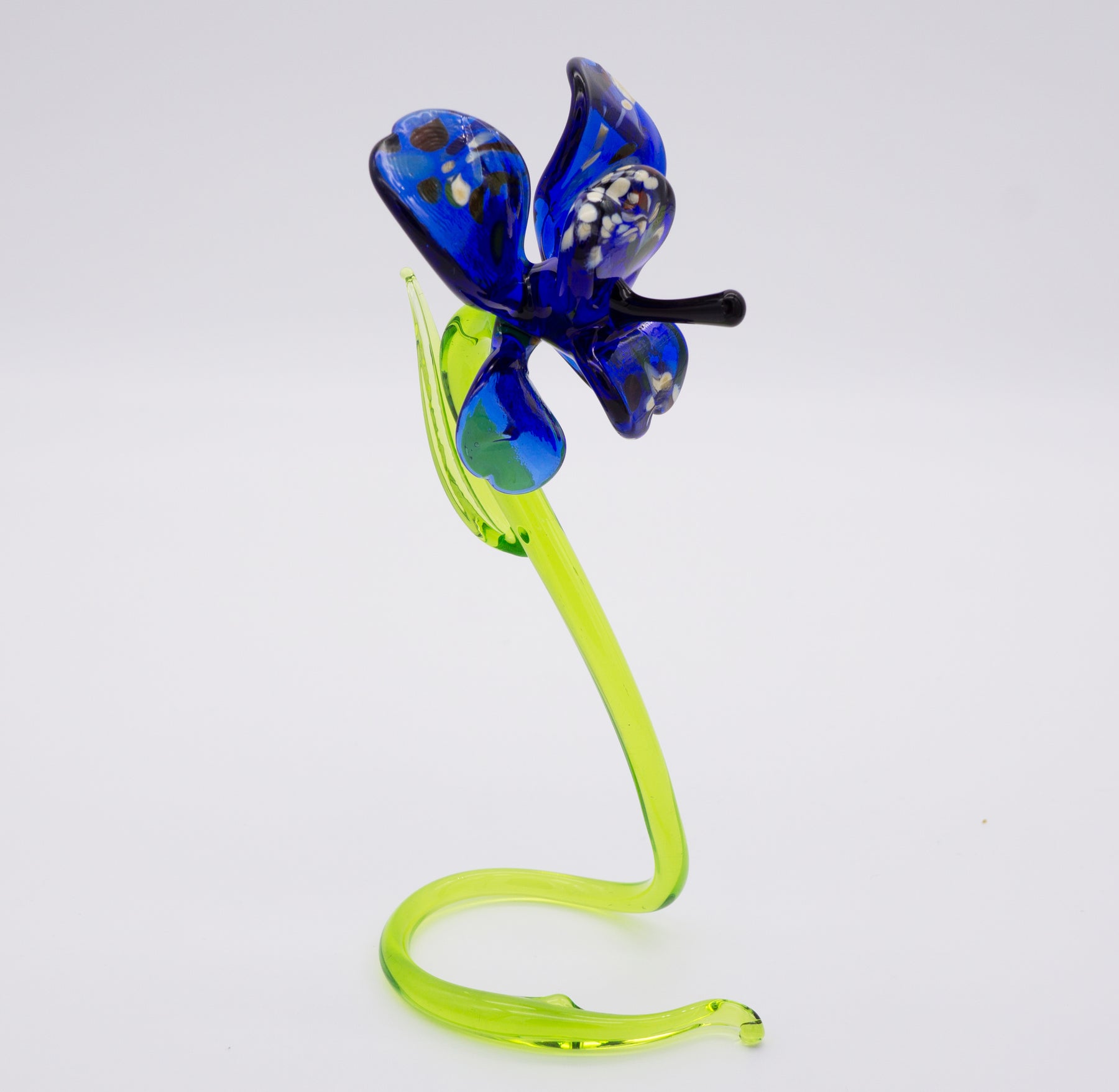 Orchidee aus Glas blau