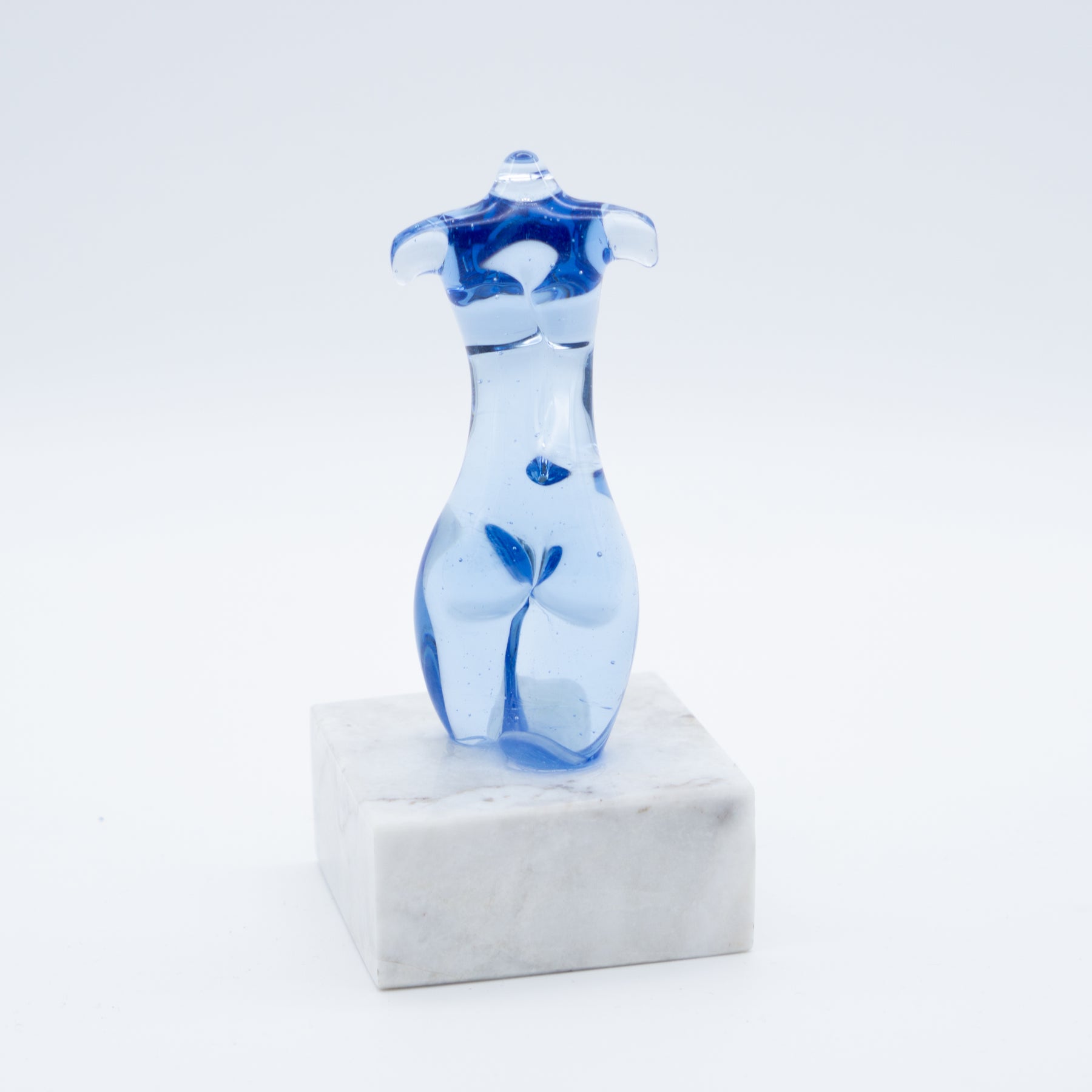 Glas Korpus blau