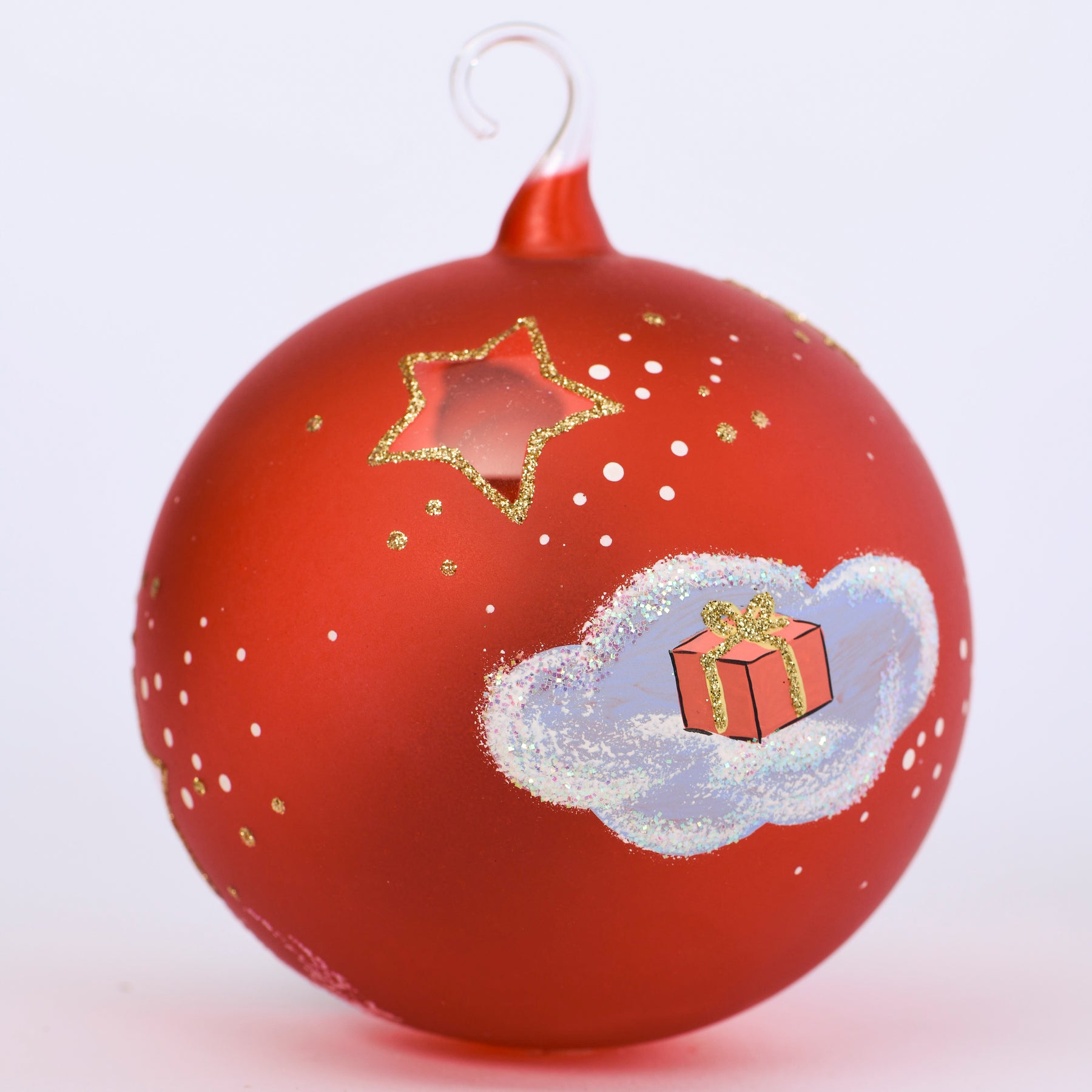 Weihnachtskugel Engel, rot
