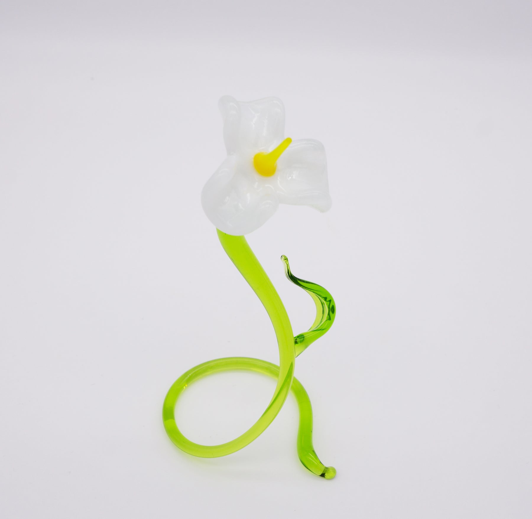 Weiße Glockenblume aus Glas