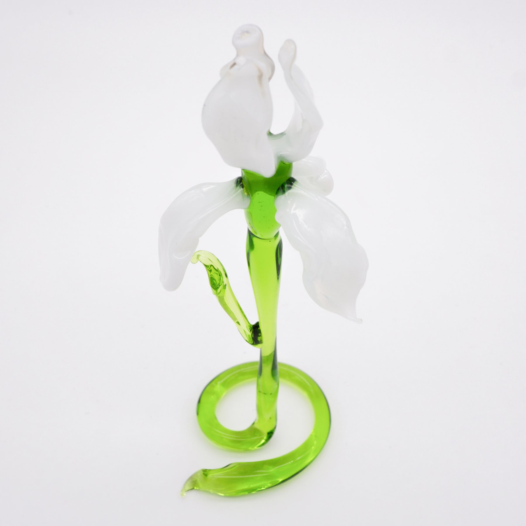 Weiße Iris aus Glas