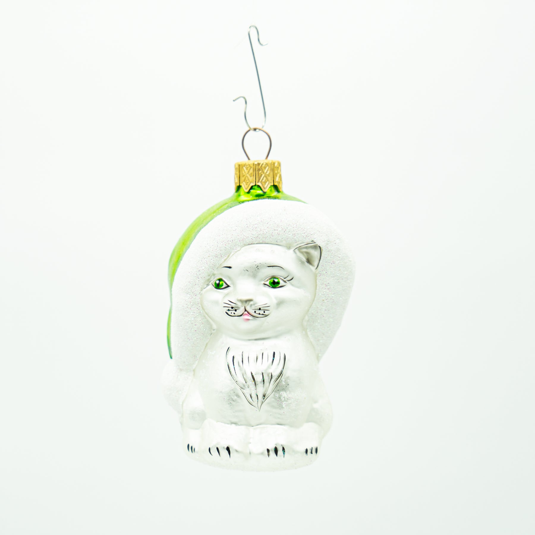 Katze mit Hut Weihnachtsbaumschmuck