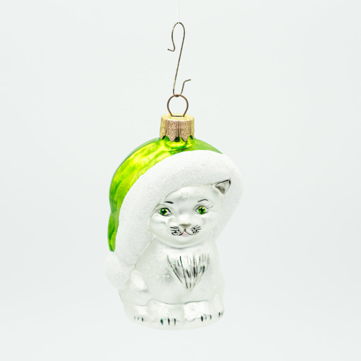 Katze mit Hut Weihnachtsbaumschmuck