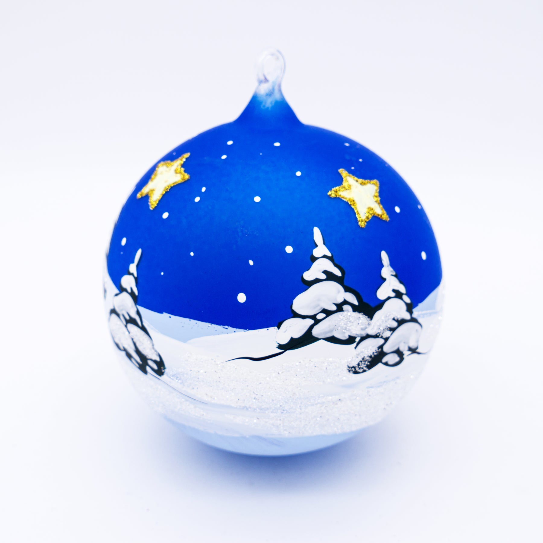 Weihnachtskugel mit Krippe