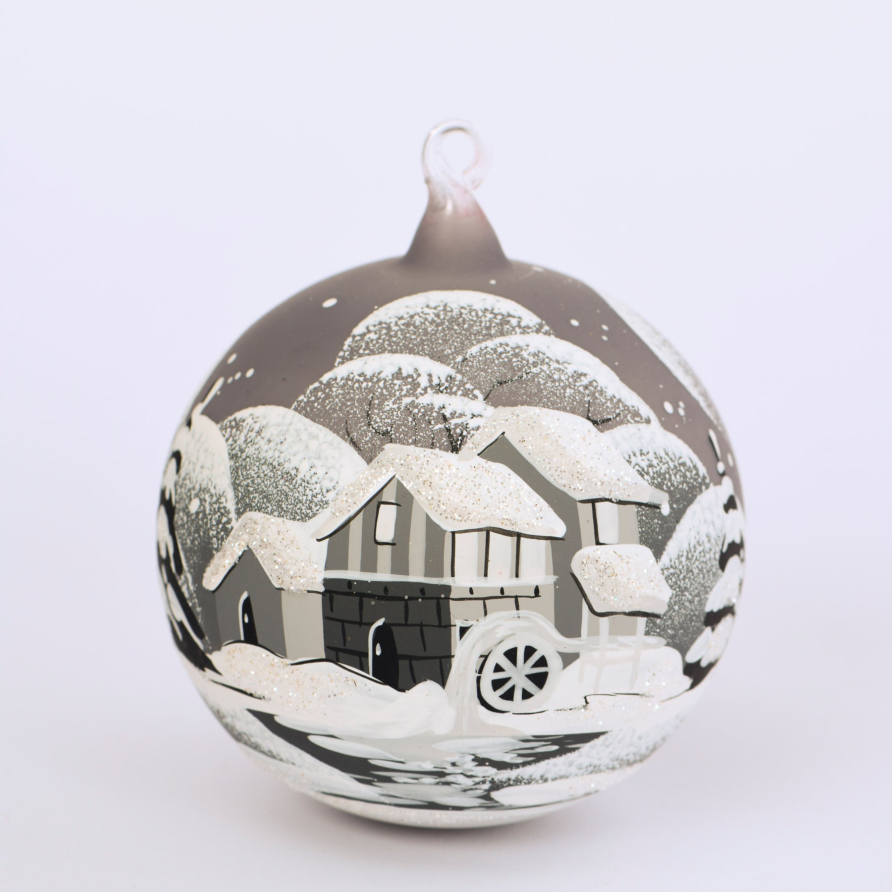 Weihnachtskugel mit Windmühle