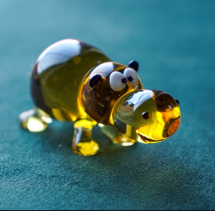 Nilpferd aus Glas