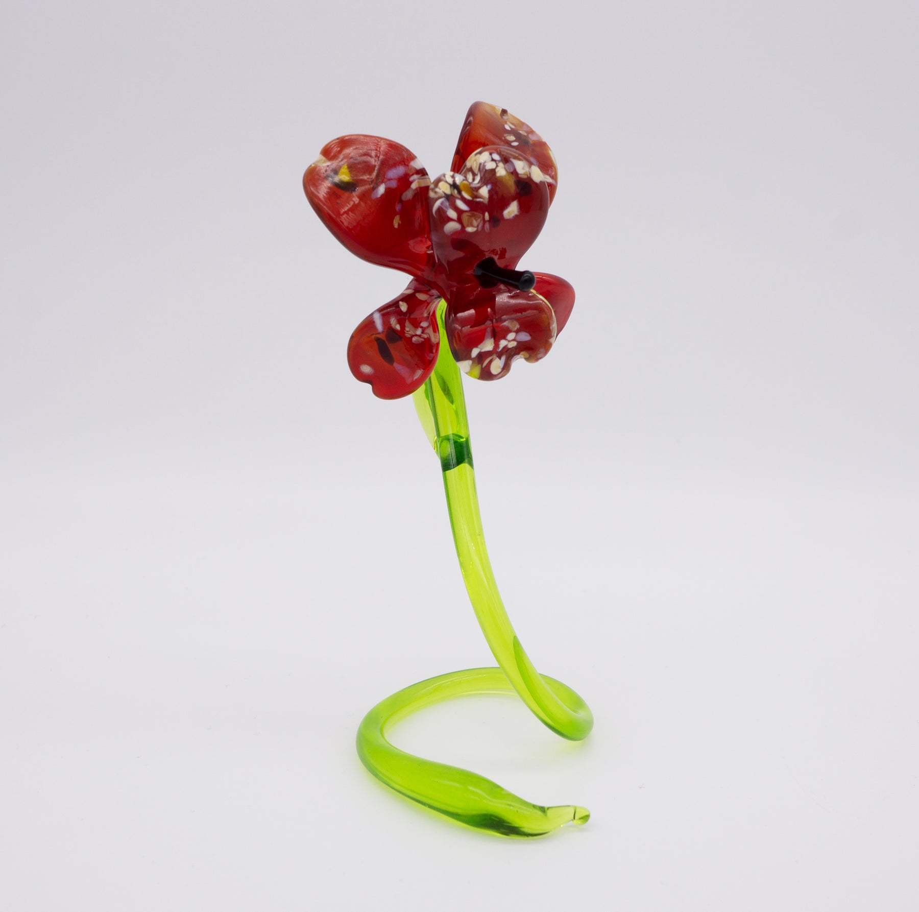 Orchidee aus Glas rot