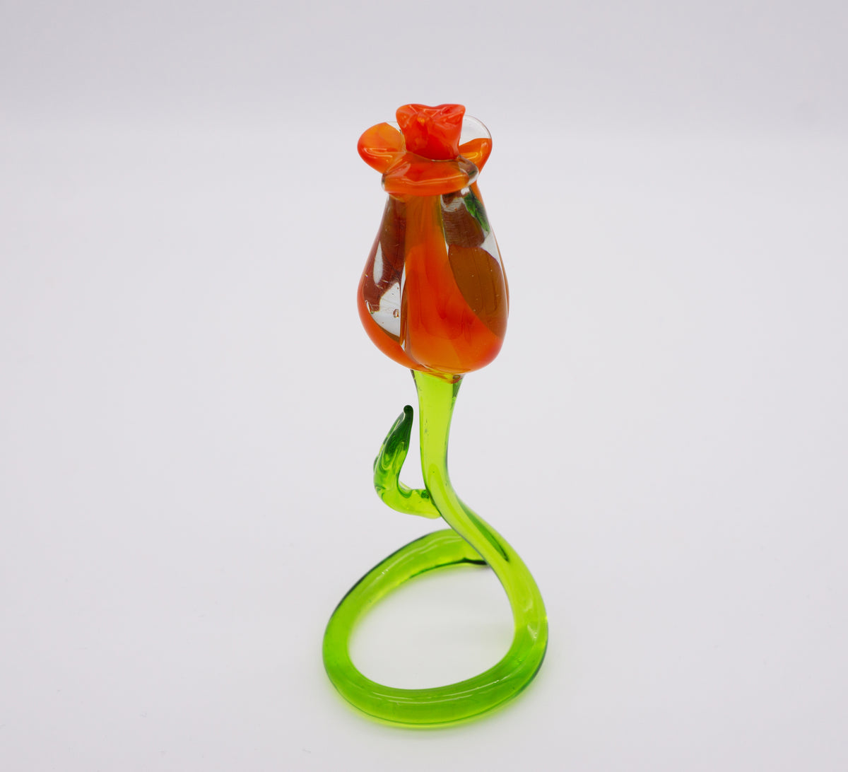 Rose aus Glas orange