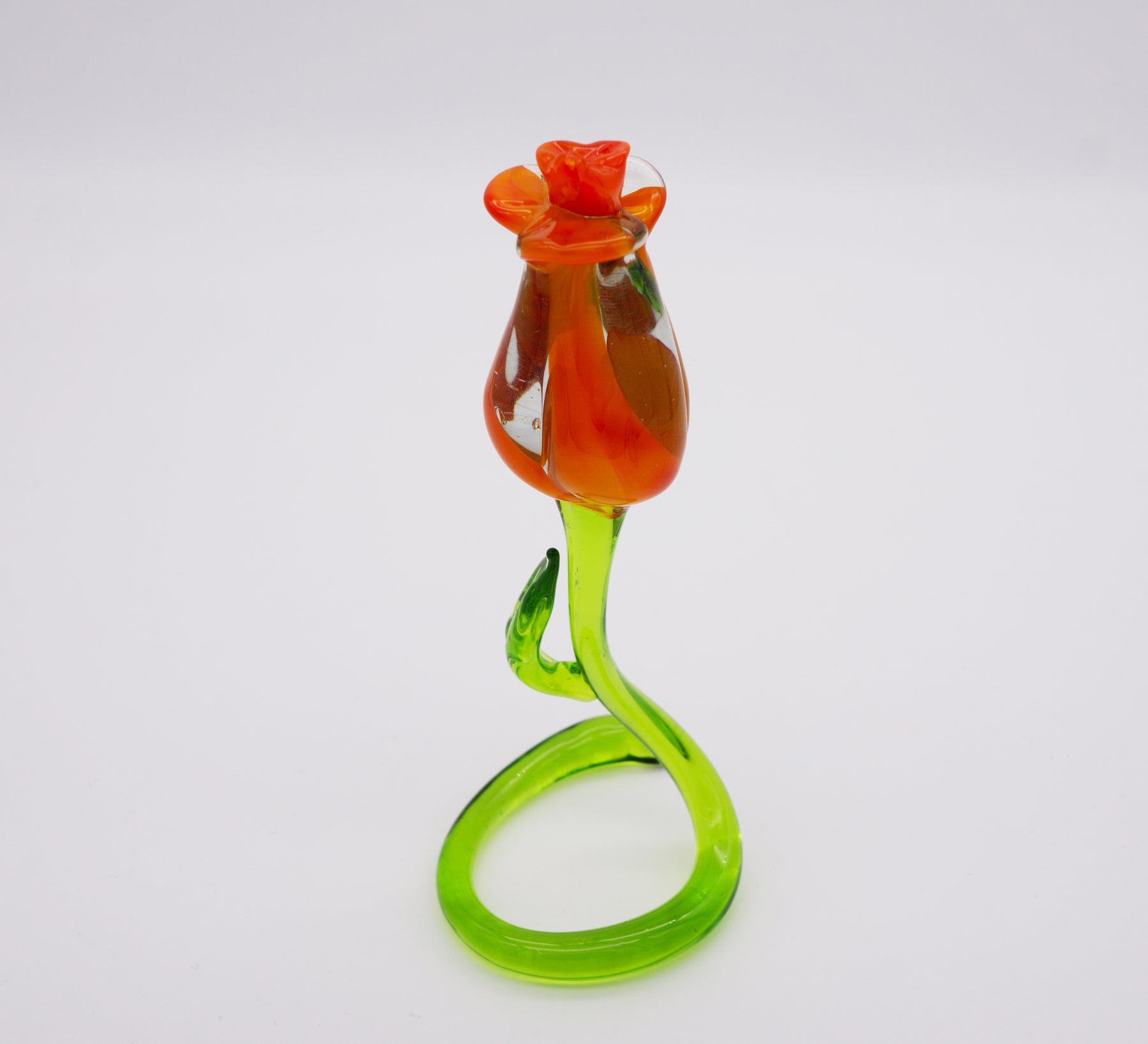 Rose aus Glas orange