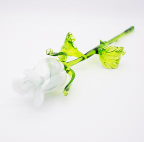 Weiße Rose aus Glas