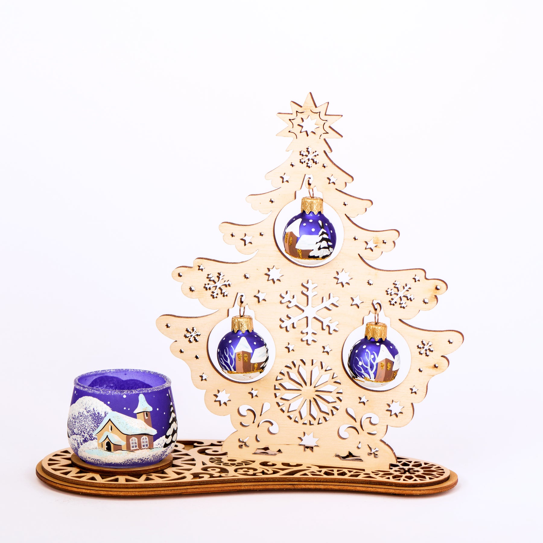 Tannenbaum Set blau