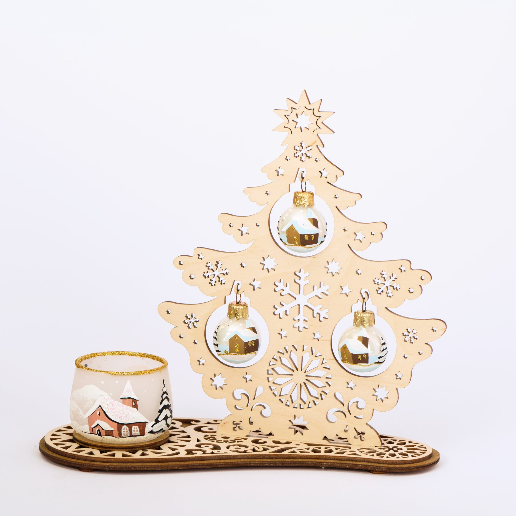 Tannenbaum Set weiß
