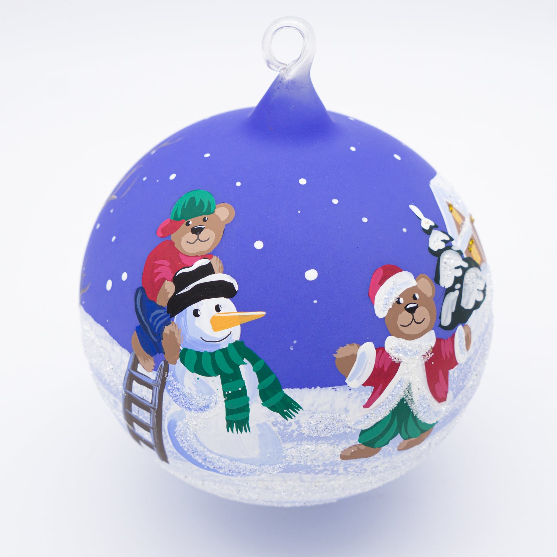 Weihnachtskugel Bärchen und Schneemann