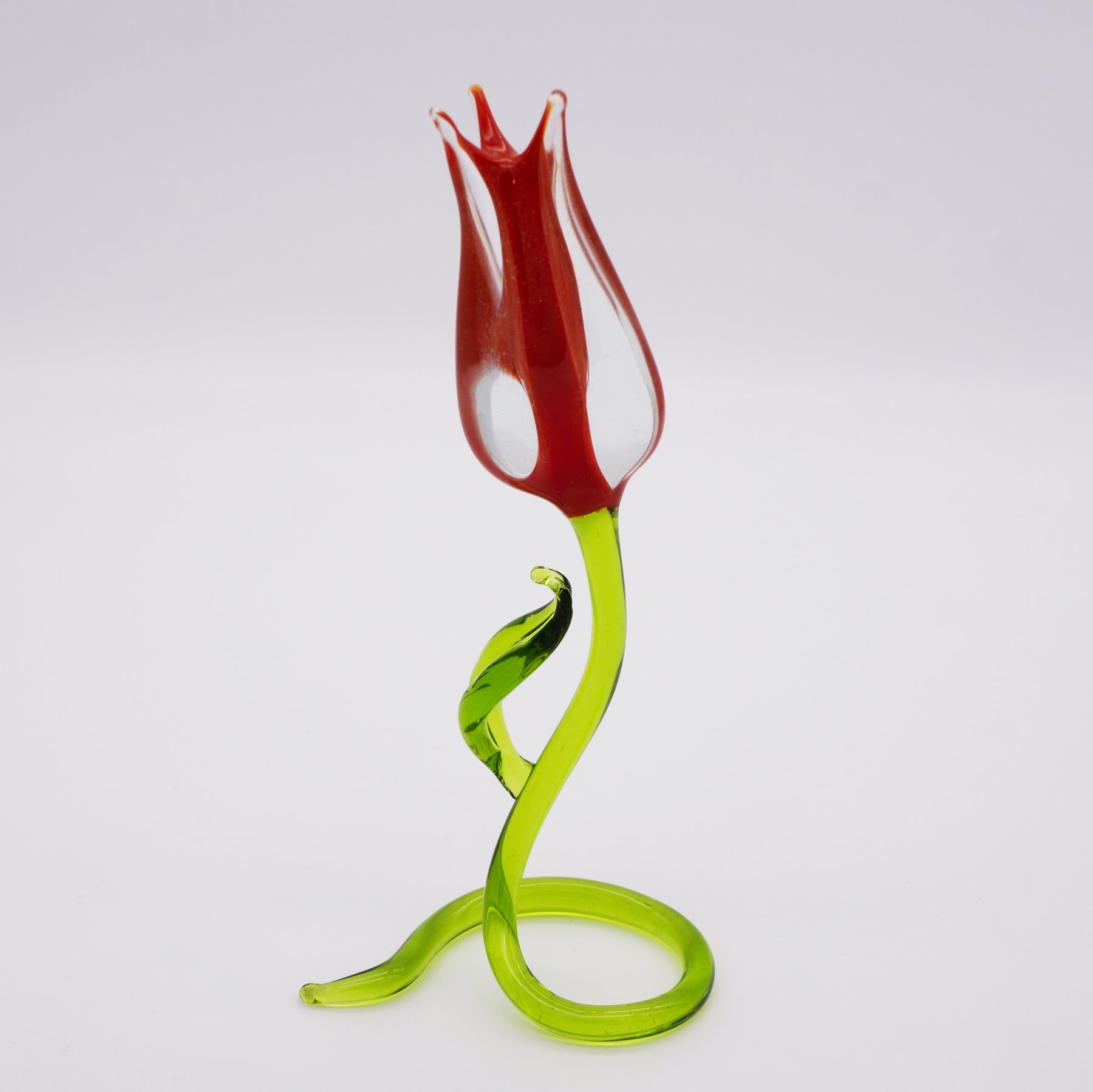 Rote Tulpe aus Glas
