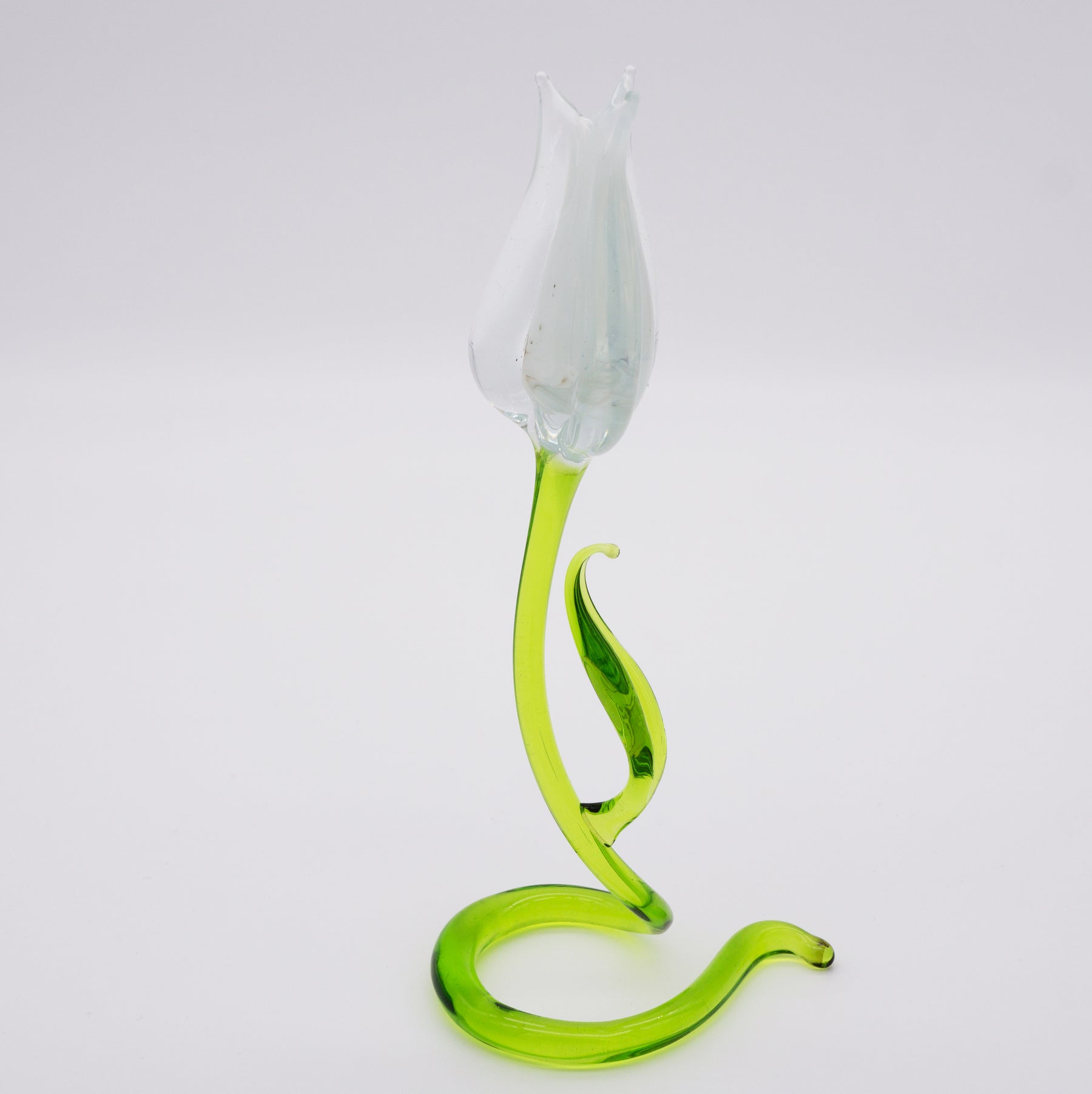 Weiße Tulpe aus Glas