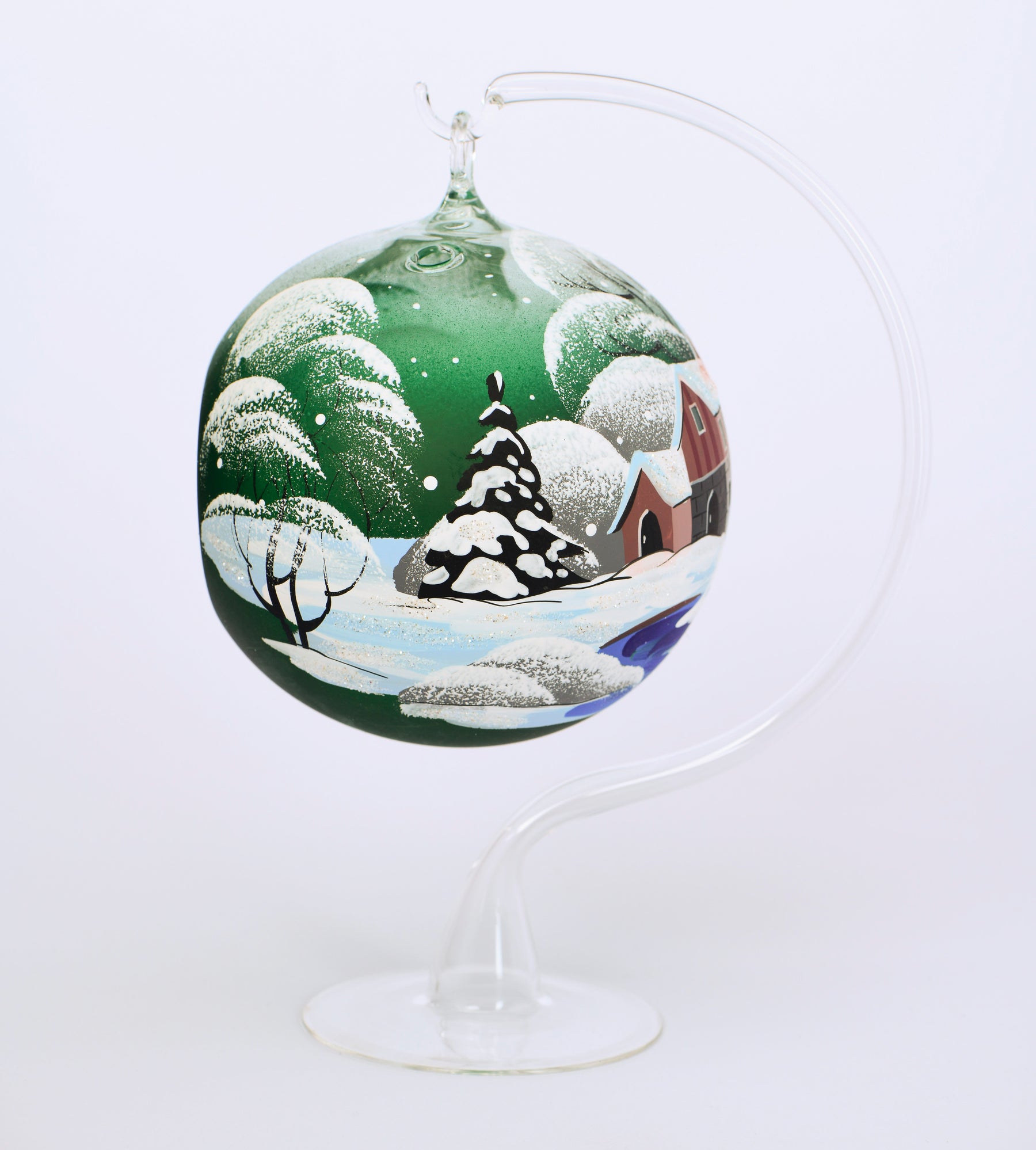 Weihnachtskugel Windmühle mit Ständer