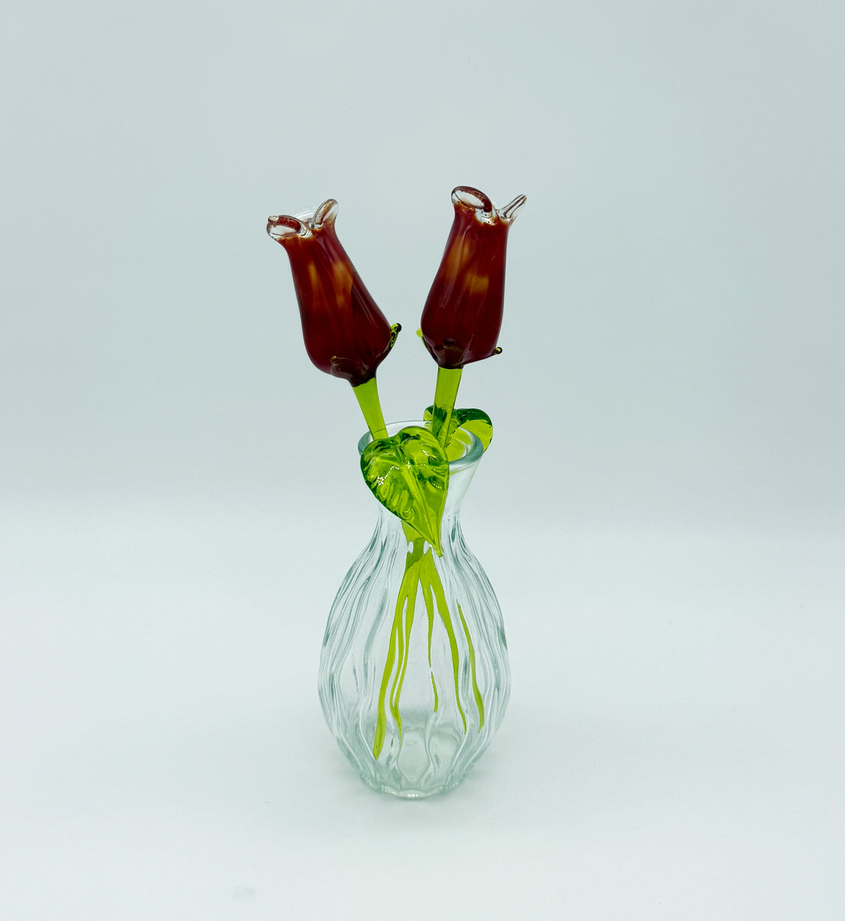 Glasblumen Set Rose