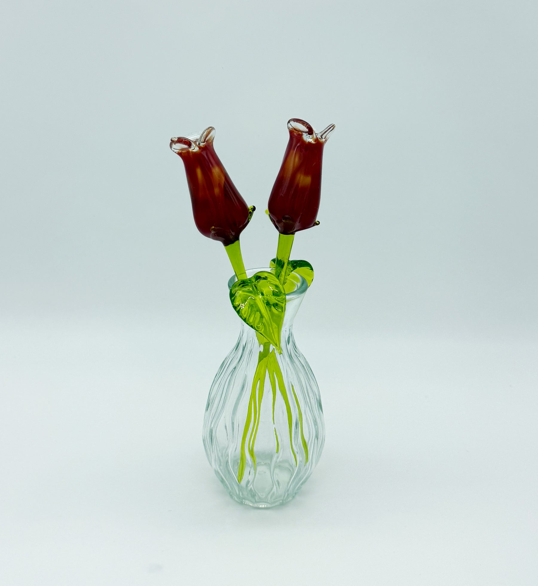 Glasblumen Set Rose