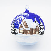 Weihnachtskugel mit Fachwerkhaus