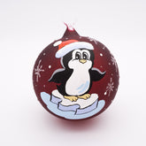 Weihnachtskugel Pinguin und Mütze