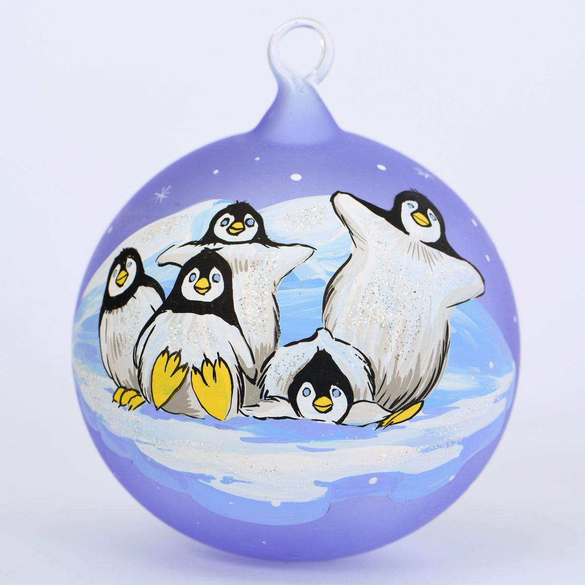 Weihnachtskugel Pinguin Familie