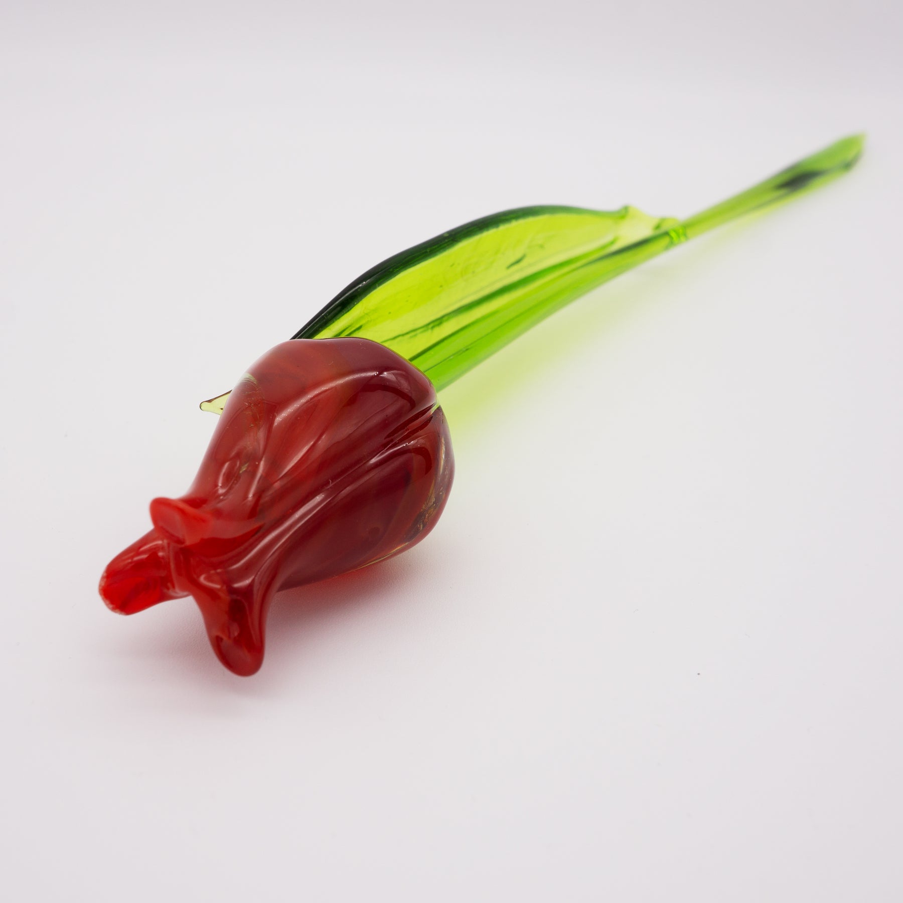 Rote Tulpe aus Glas